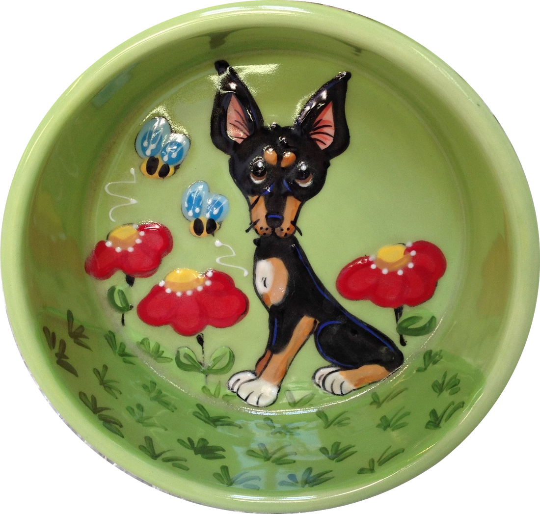 Mini Pinscher Dog Bowl