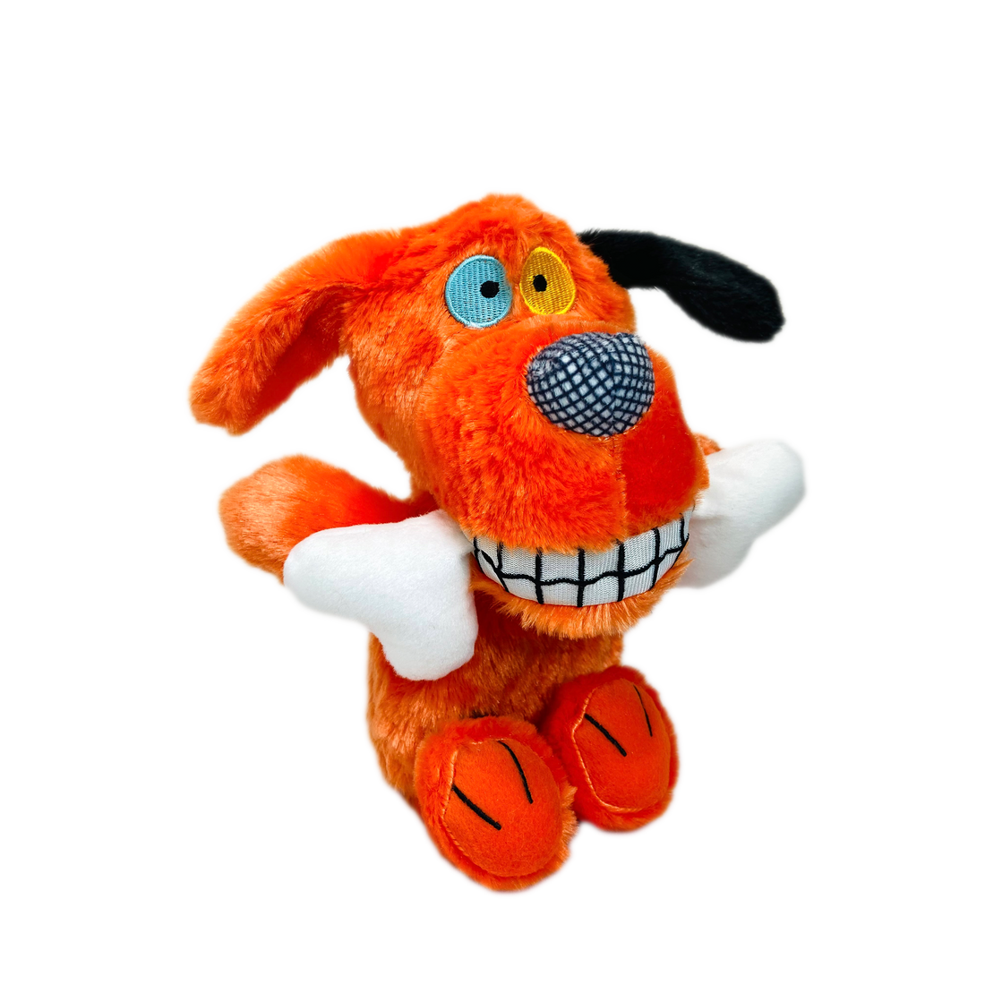 Multipet 11in plush dog toys BOWZERS &amp; MEOWZERS CHEWDALOOTIE AN ORANGE DOG LARGE PLUSH SQUEAKY DOG TOY BY MULTIPET AVAILABLE AT FAUX PAW PRODUCTIONS BY Debby Carman 