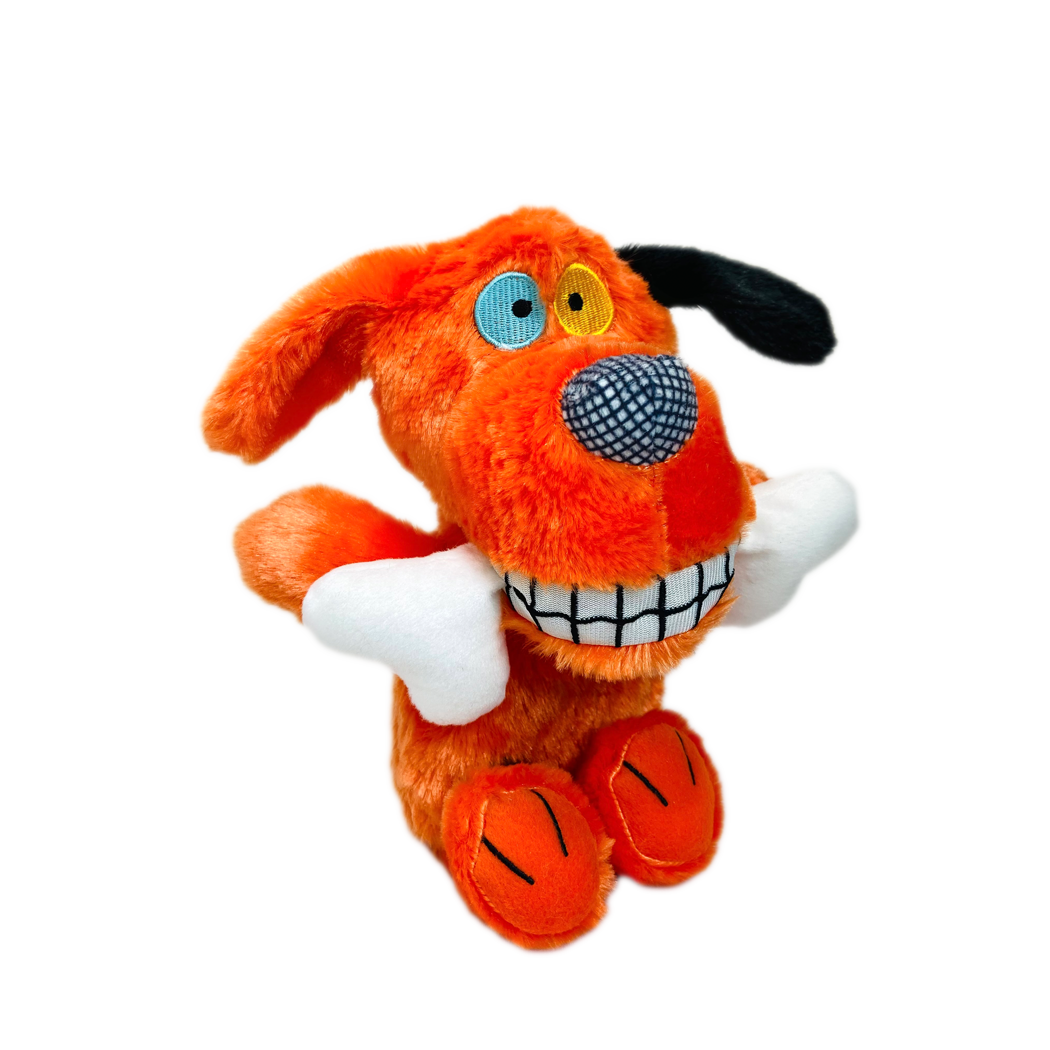 Multipet 11in plush dog toys BOWZERS &amp; MEOWZERS CHEWDALOOTIE AN ORANGE DOG LARGE PLUSH SQUEAKY DOG TOY BY MULTIPET AVAILABLE AT FAUX PAW PRODUCTIONS BY Debby Carman 