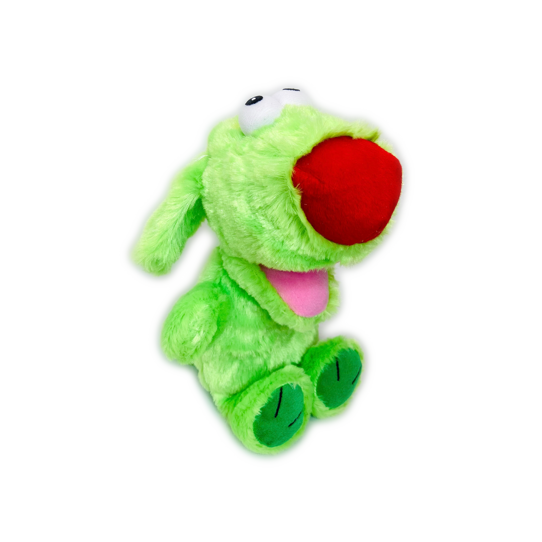 BOWZERS &amp; MEOWZERS GRRRONK THE GREEN DOG LARGE PLUSH SQUEAKY DOG TOY BY MULTIPET AVAILABLE AT FAUX PAW PRODUCTIONS BY Debby Carman 