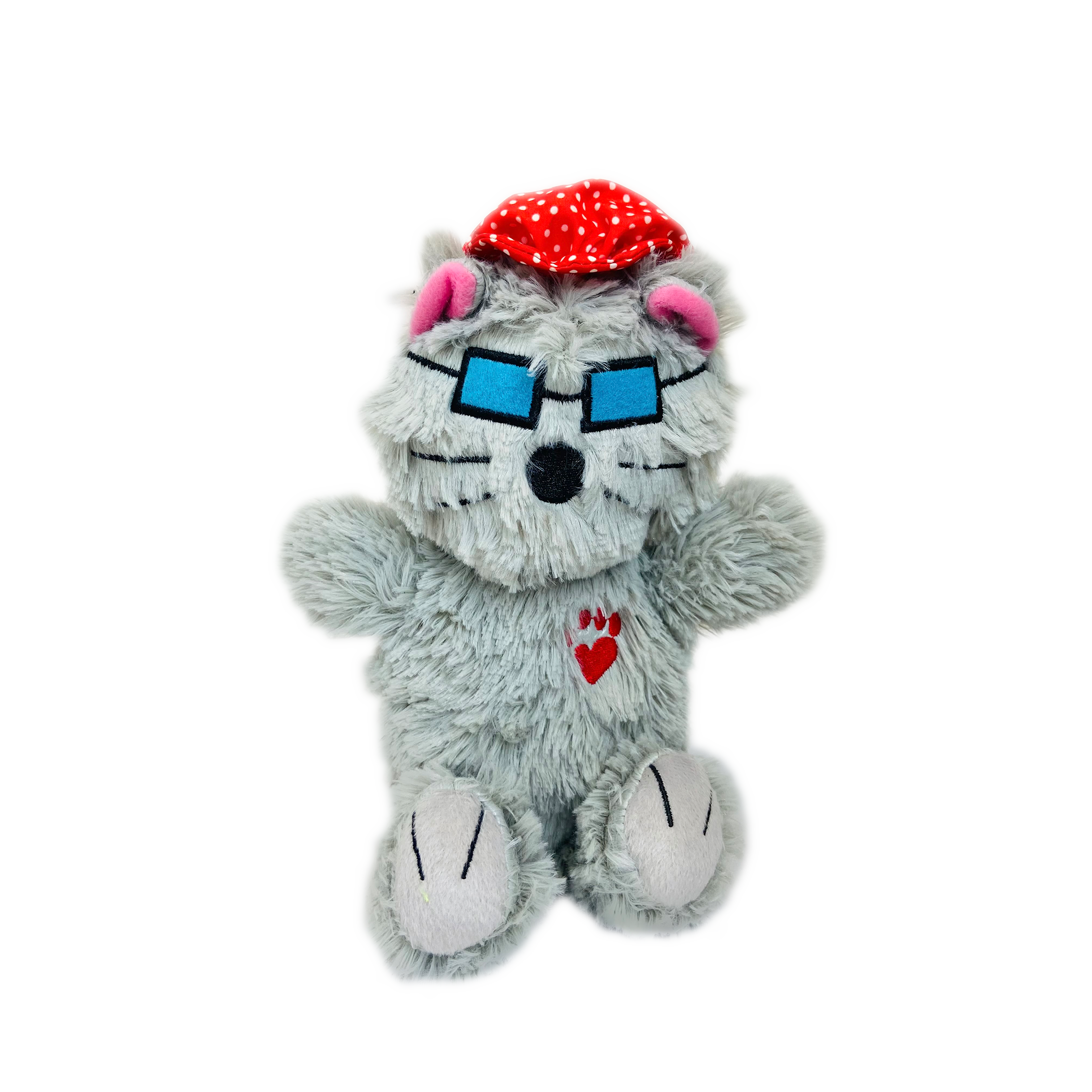 BOWZERS &amp; MEOWZERS KITTYWIMPUSS A GREY CAT LARGE PLUSH SQUEAKY DOG TOY BY MULTIPET AVAILABLE AT FAUX PAW PRODUCTIONS BY Debby Carman 