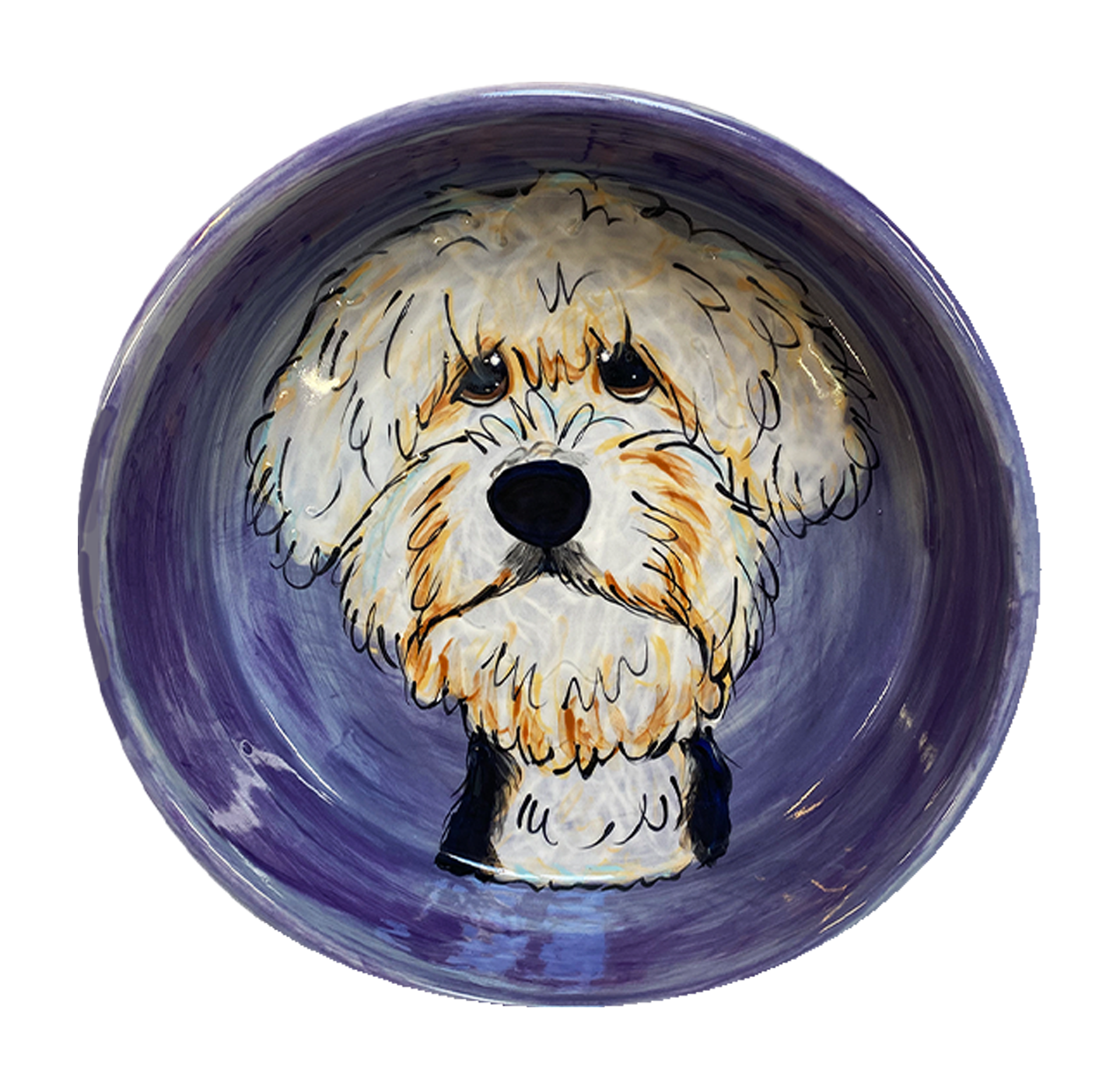 Old English Sheepdog | Hand Painted Ceramic Dog Bowl