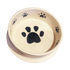 photo of paw print dog bowl / white ceramic pet bowl