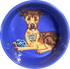 Police Dog Gift for Retirement of K-9 Police Dog, Ceramic Bowl, hand painted by Debby Carman