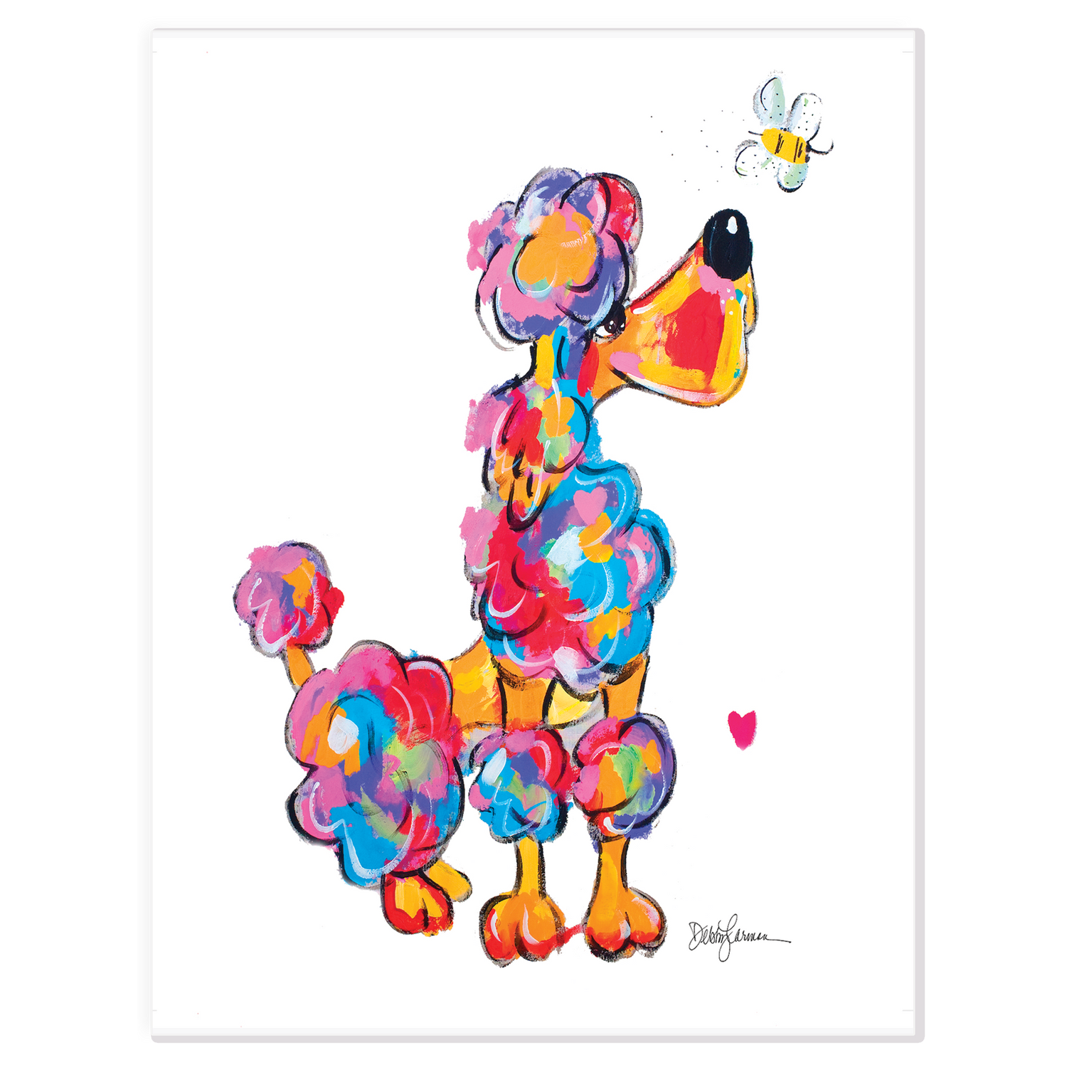 RAINBOW POODLE PAINTING ART BY DEBBY CARMAN ICANVAS WALL DECOR&