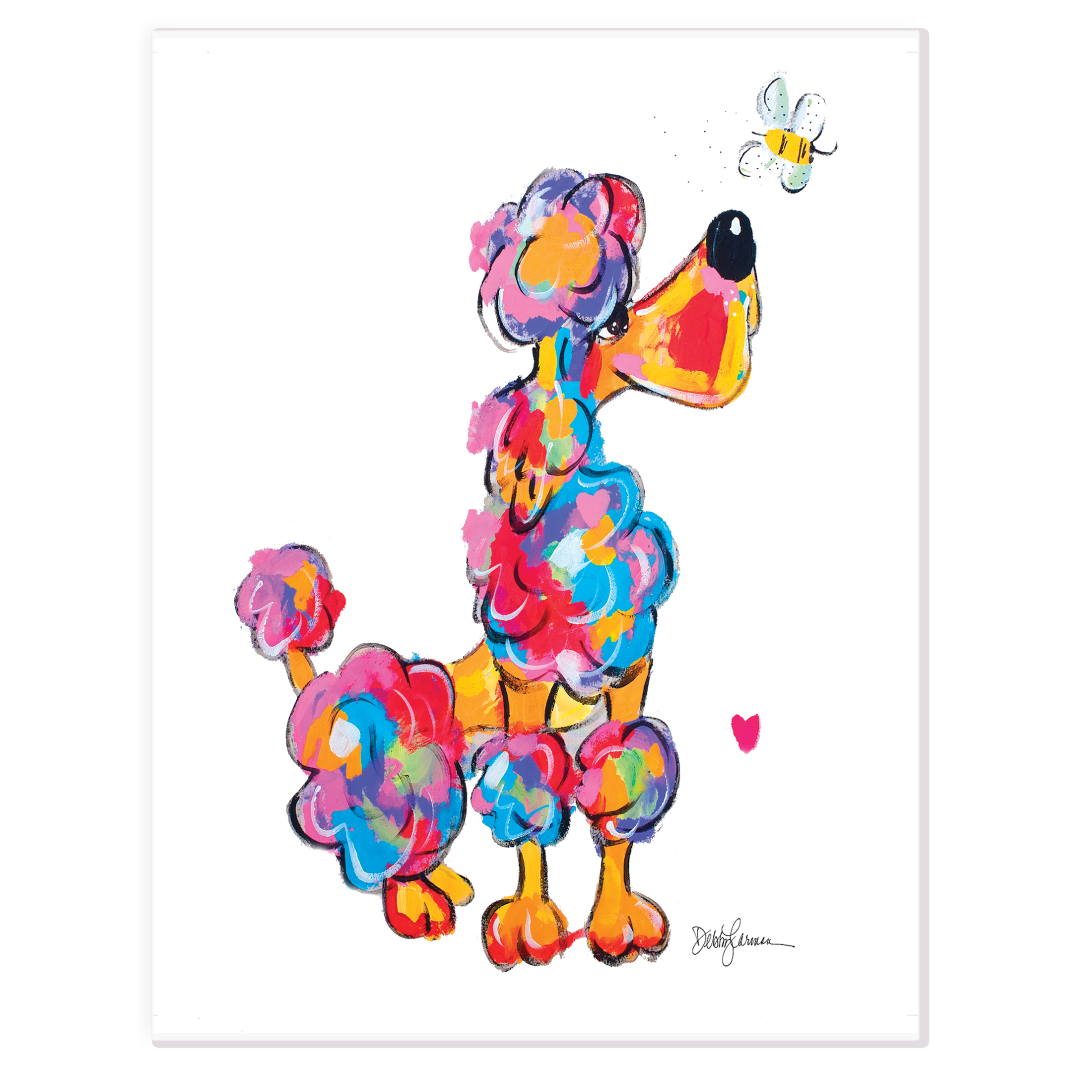 RAINBOW POODLE PAINTING ART BY DEBBY CARMAN ICANVAS WALL DECOR&