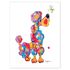 RAINBOW POODLE PAINTING ART BY DEBBY CARMAN ICANVAS WALL DECOR&