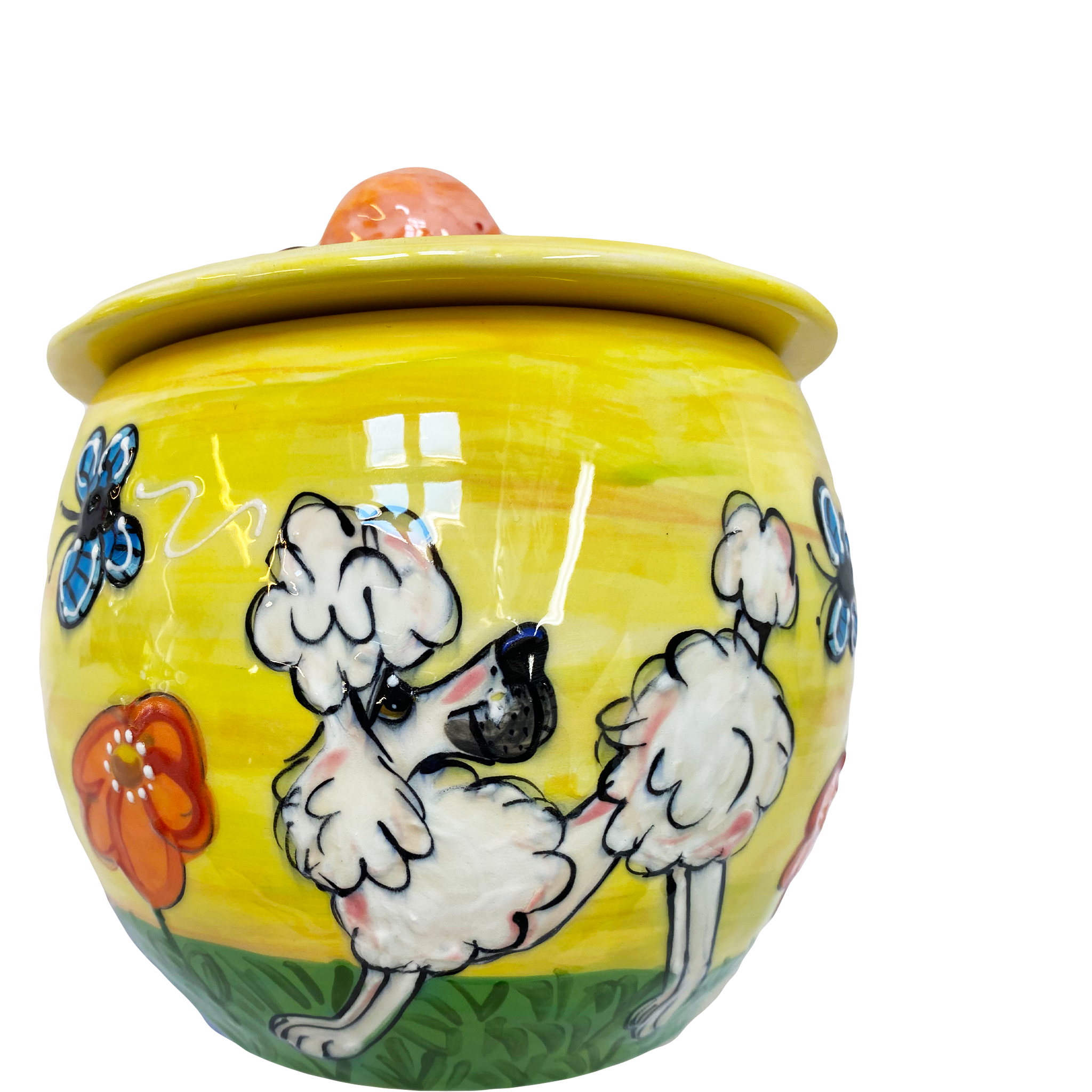 Garden Poodle Cookie Jar