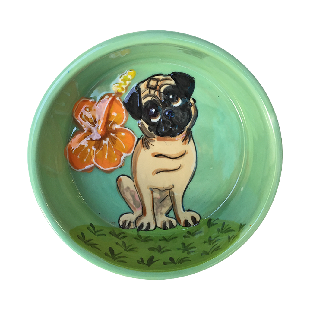 Tropical Pug Bowl