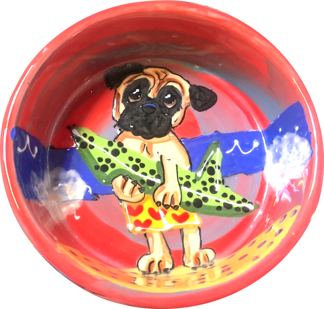 Pug Surf Dog Bowl