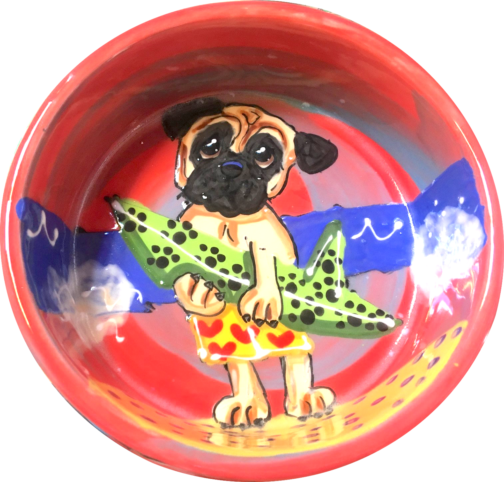 Pug Surf Dog Bowl