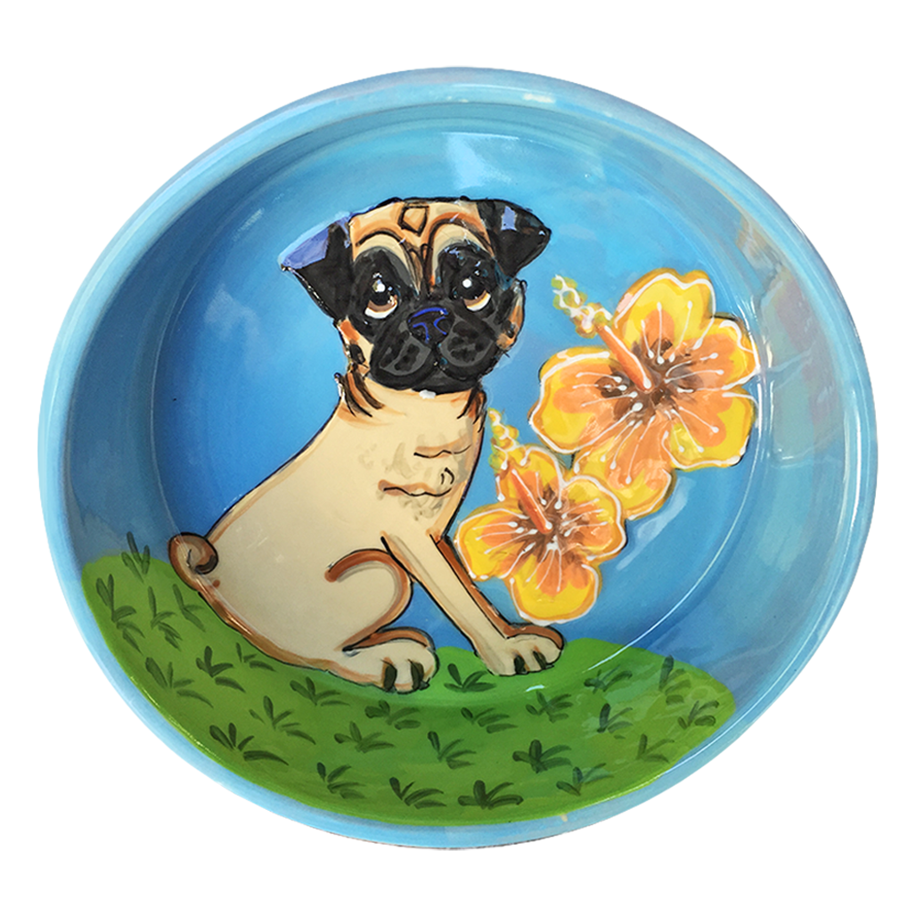 Tropical Pug Bowl