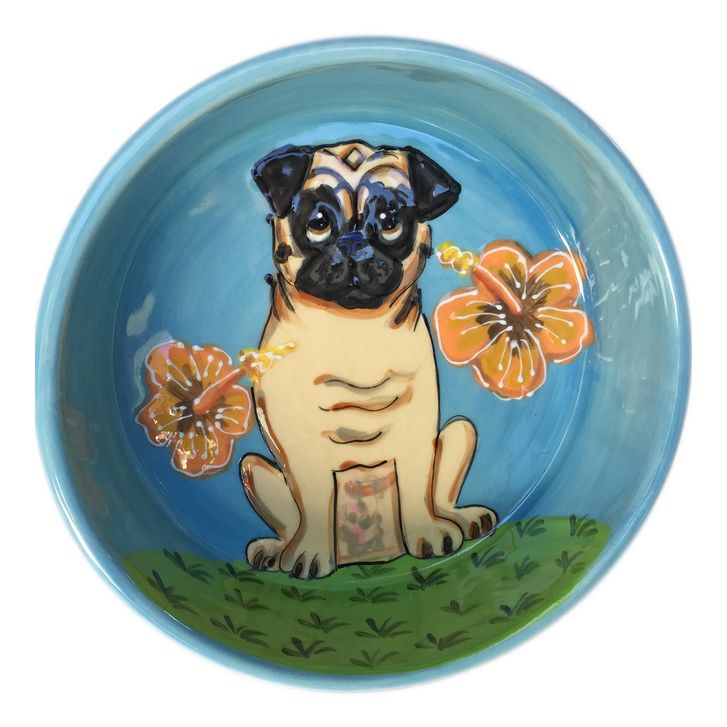 Tropical Pug Bowl