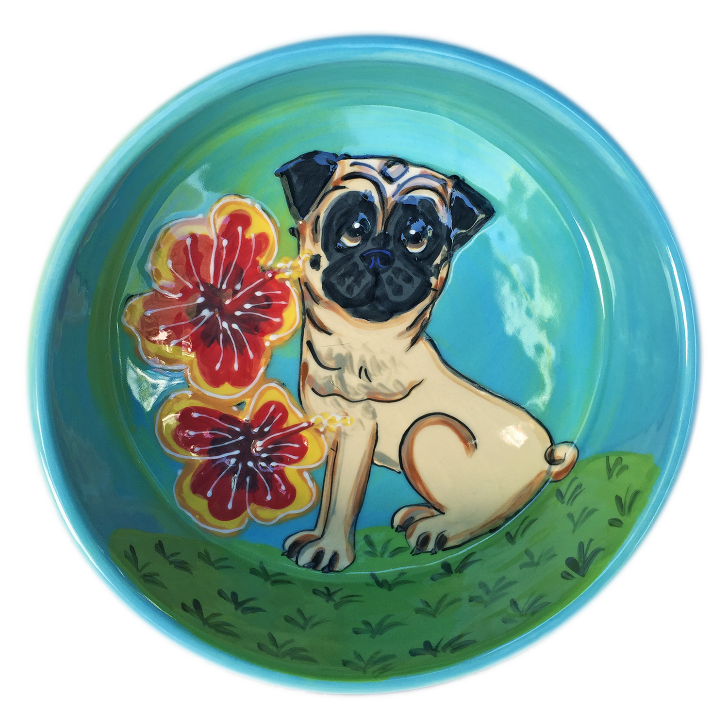 Tropical Pug Bowl