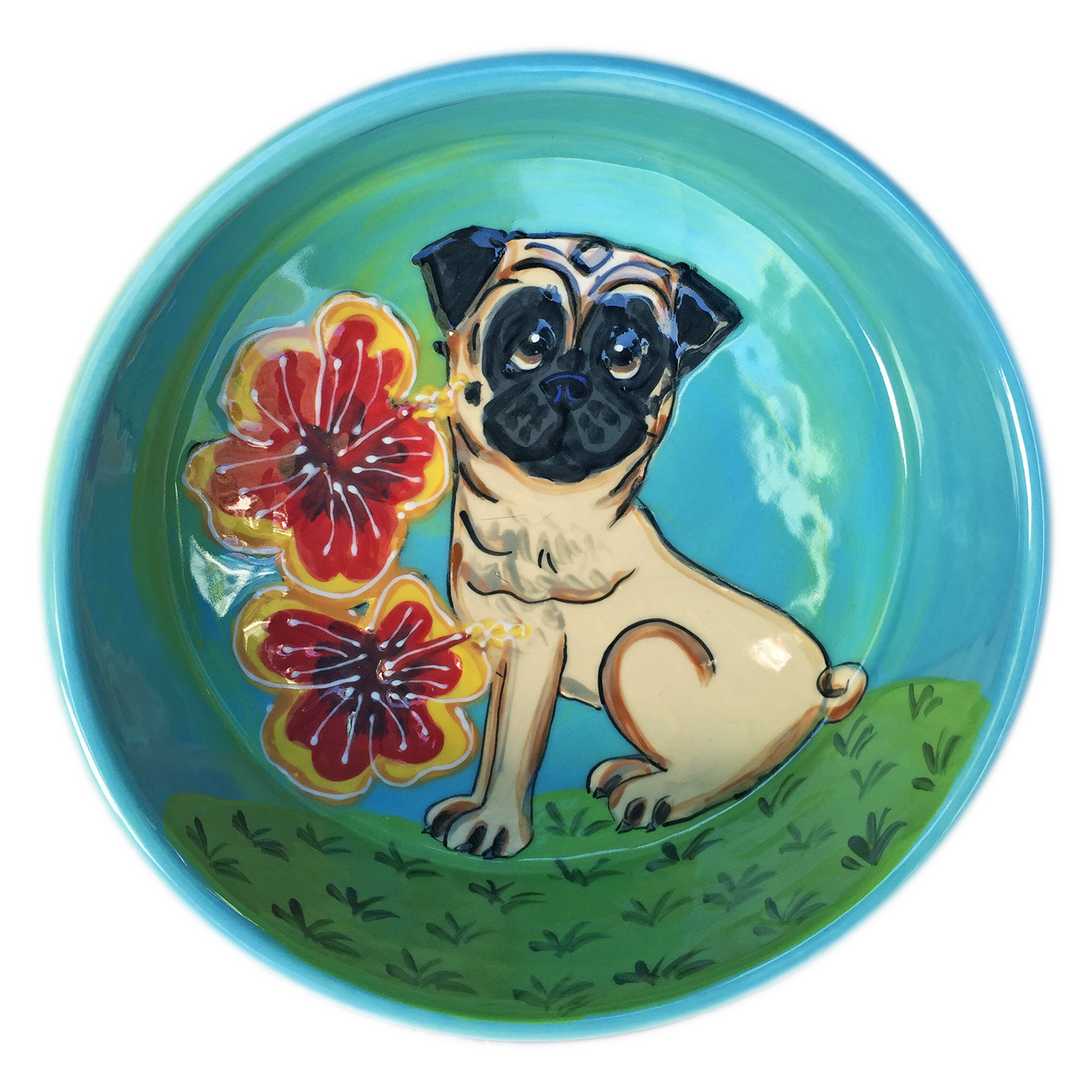 Tropical Pug Bowl