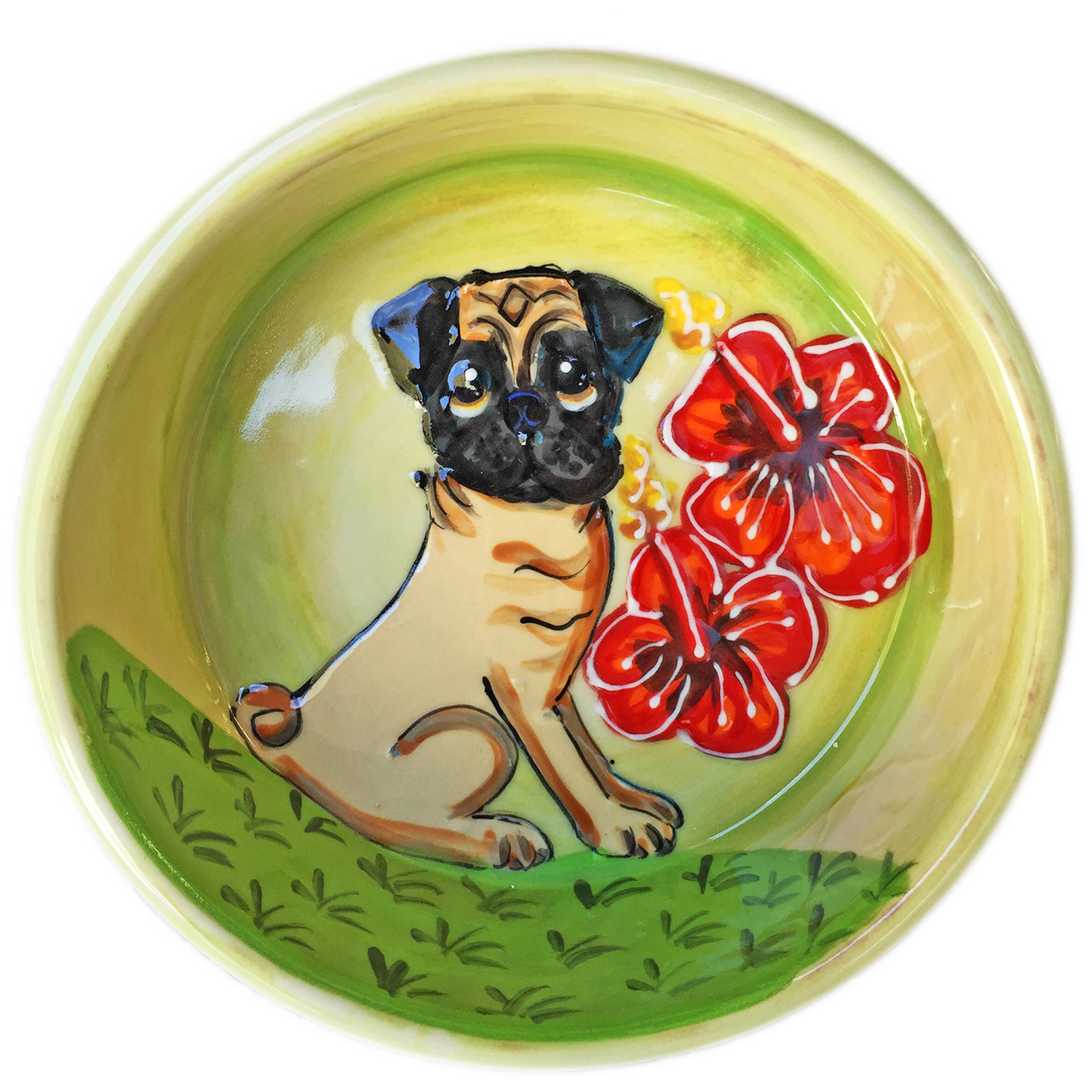 Tropical Pug Bowl