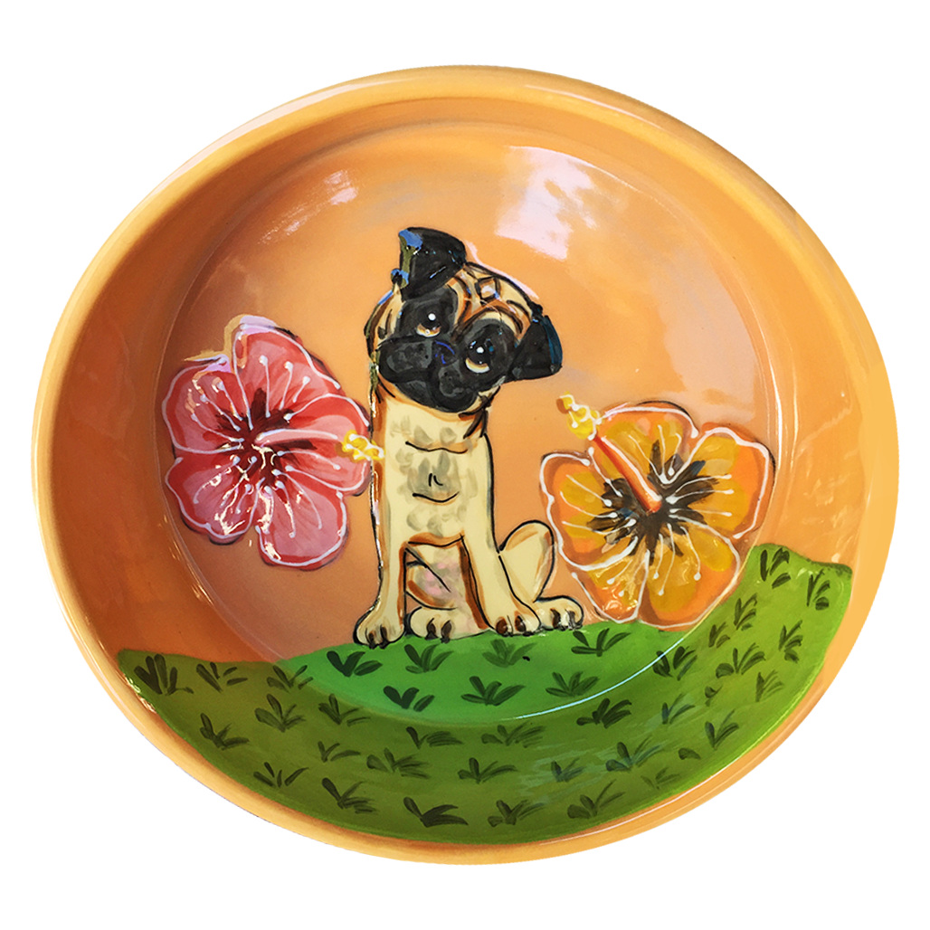 Tropical Pug Bowl