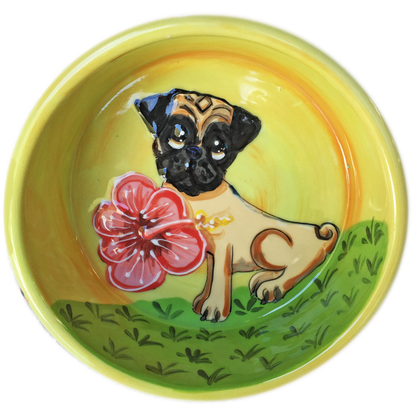 Tropical Pug Bowl