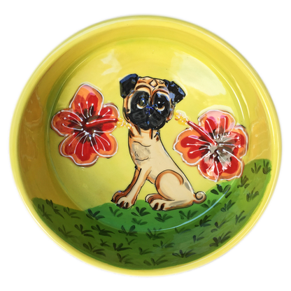 Tropical Pug Bowl