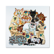 ICANVAS CAT PAINTING 36x36 DEBBY CARMAN