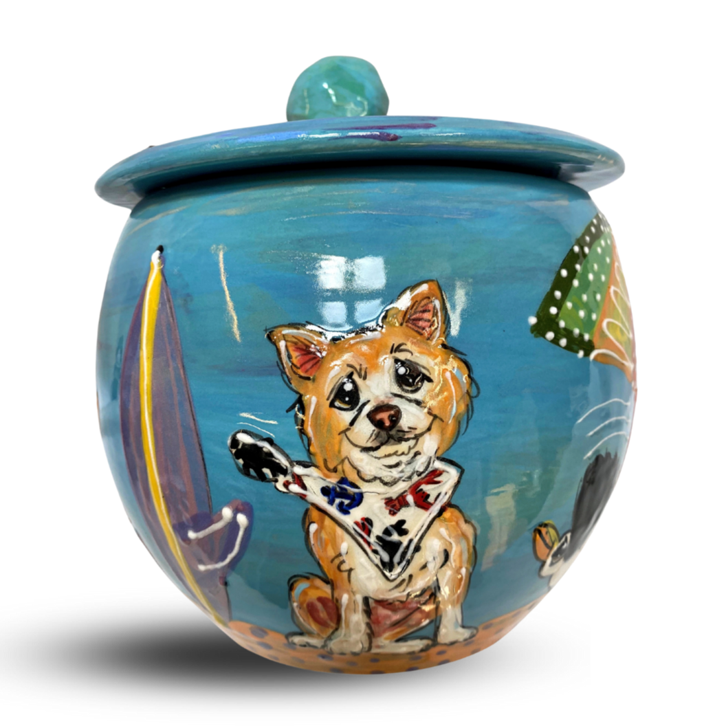 ceramic cookie jar for pomeranian dog treats