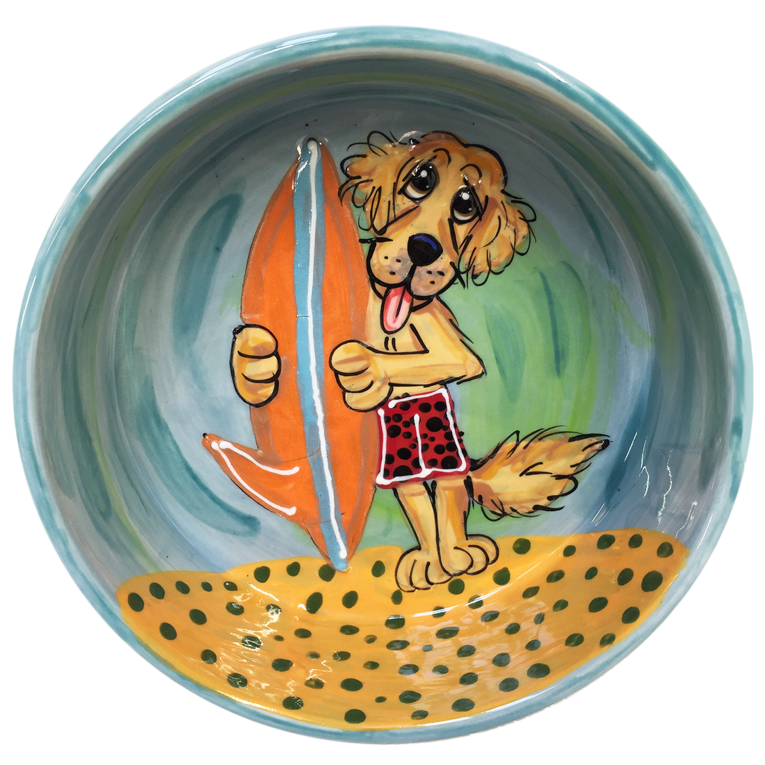 Huntington Beach dog surf competition golden retriever bowl