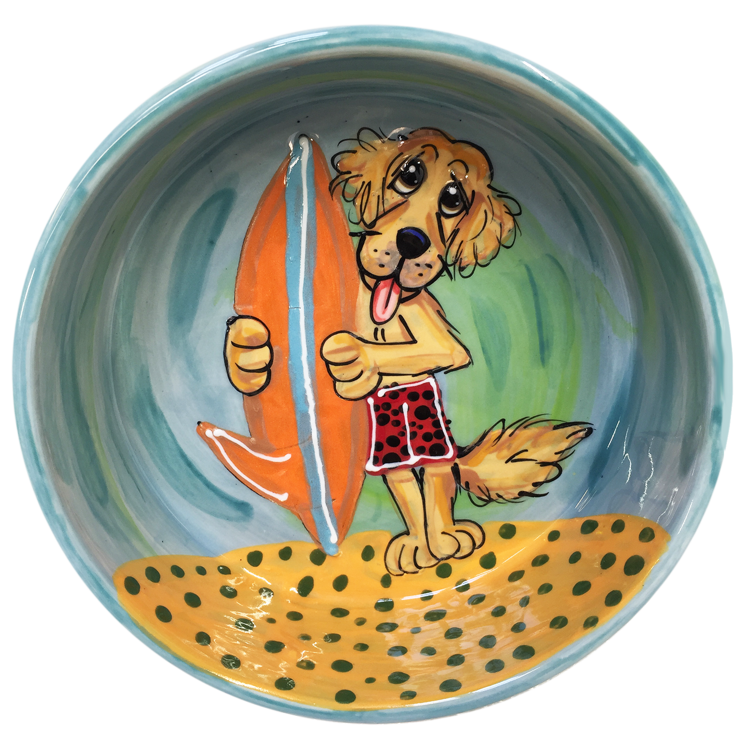 Huntington Beach dog surf competition golden retriever bowl