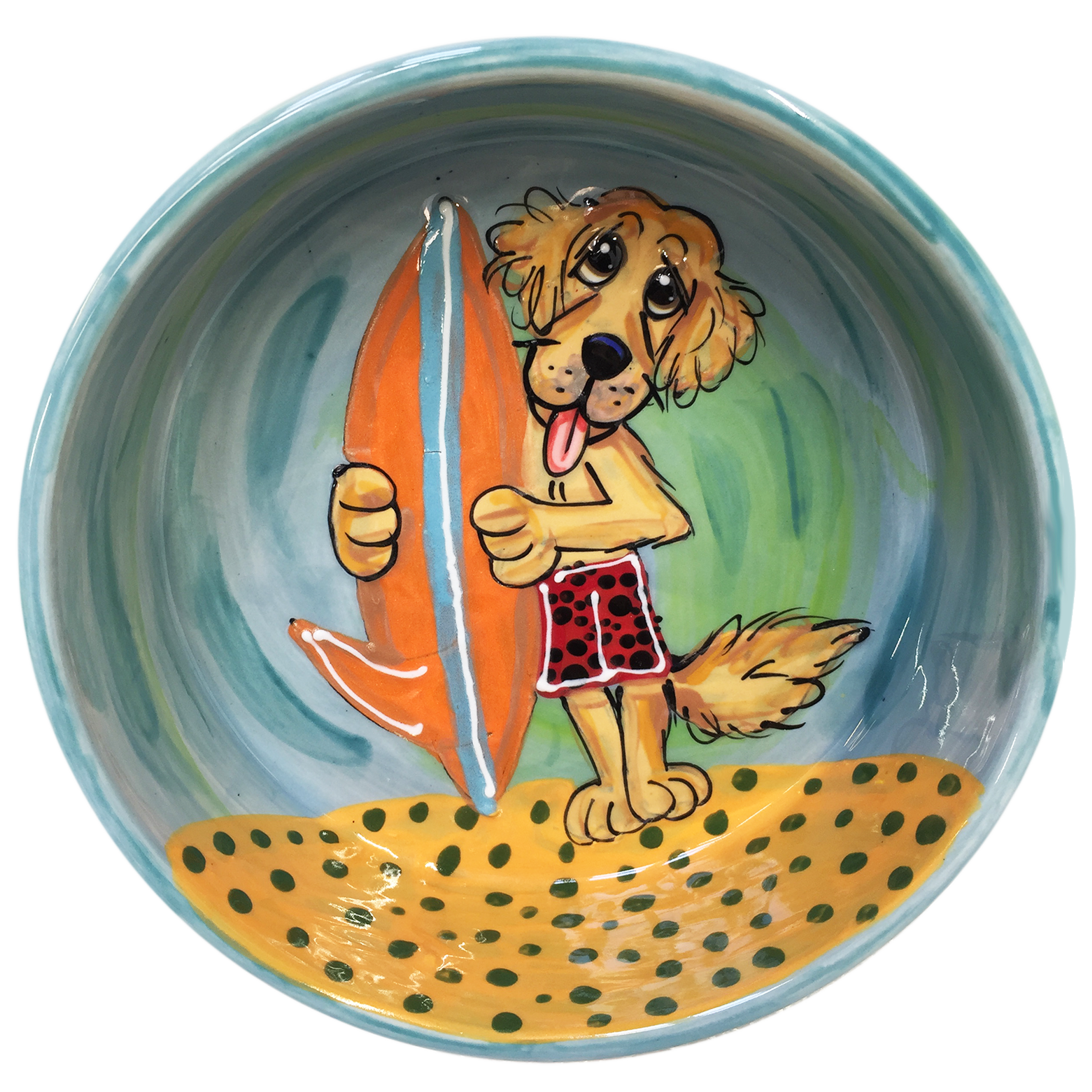 Huntington Beach dog surf competition golden retriever bowl