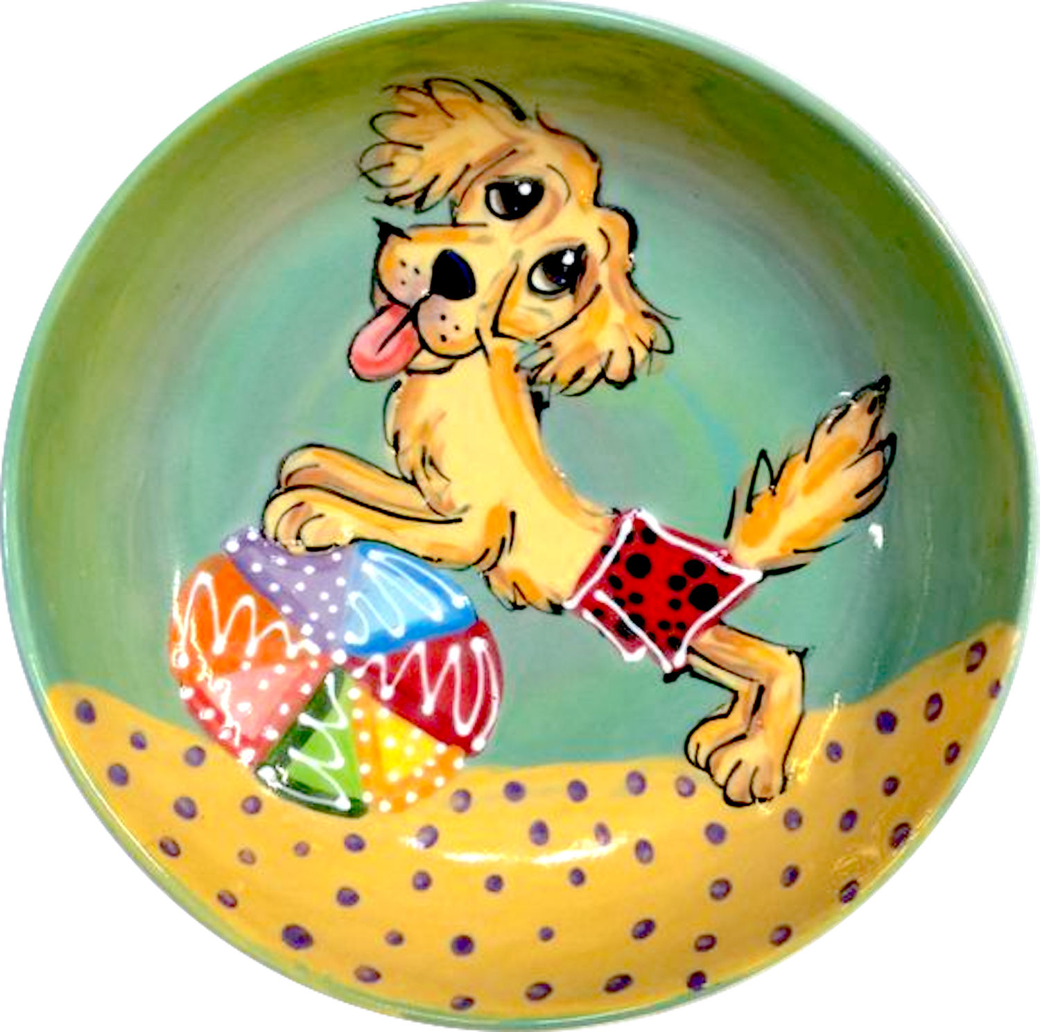 Golden Retriever Beach Ball Bonanza