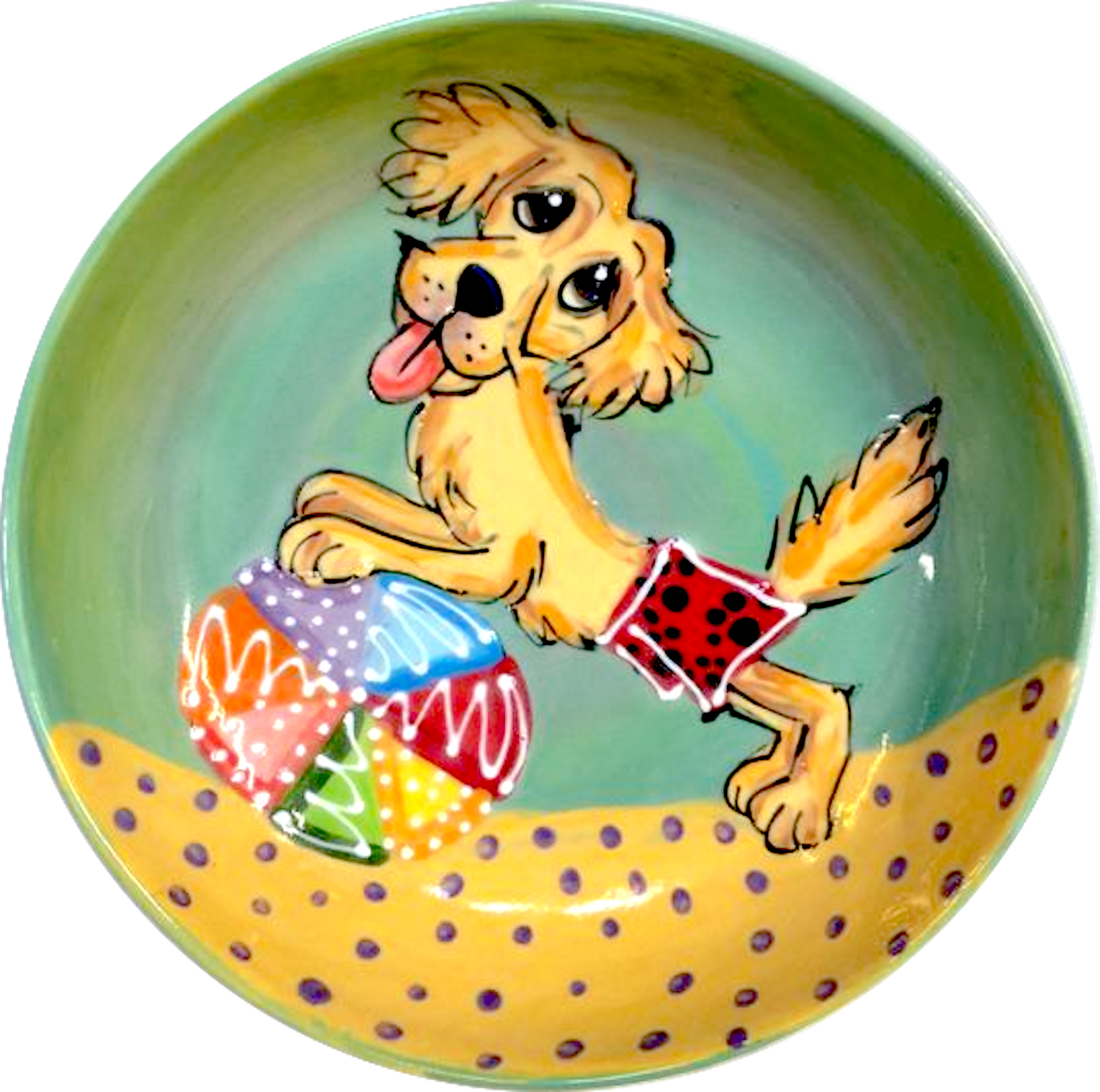 Golden Retriever Beach Ball Bonanza