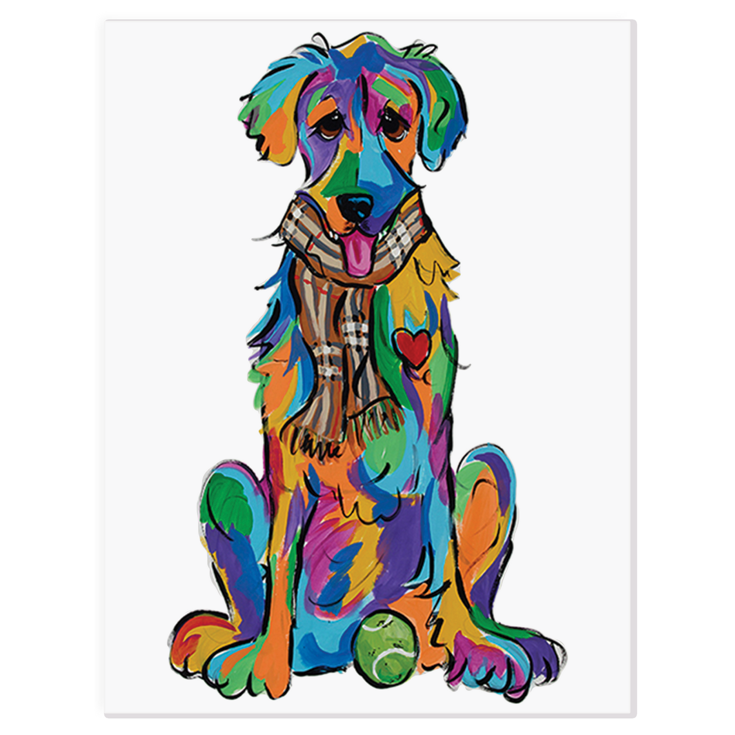 Rainbow Retriever Giclee