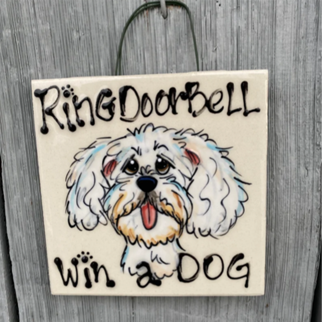 Ring Doorbell Win A Dog Decorative Tile