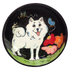 SAMOYED GIFTS AND PORTRAYALS ON CERAMIC DOG BOWLS HAND PAINTED BY FAUX PAW ARTIST DEBBY CARMAN