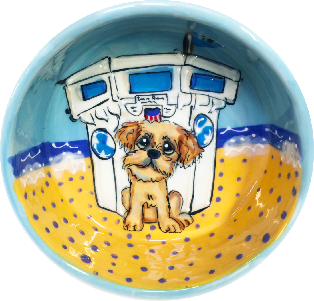 Shih Tzu Landmark Theme Dog Bowl