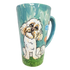 Shih Tzu hand painted on tall latte mug | color: blue | Debby Carman | Faux Paw Productions