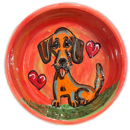 Spottin Dachshund | Ceramic Dog Bowl