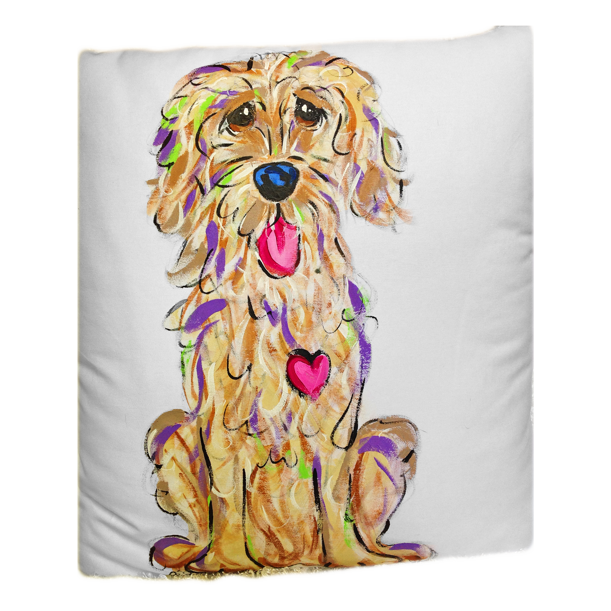 Labradoodle Decorative Pillow