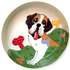 Saint Bernard GIFT CERAMIC BOWL WITH HAND PAINTED PORTRAIT BY Debby Carman large dog bowl pottery / best dog bowls / sturdy dog bowl / extra large dog bowl