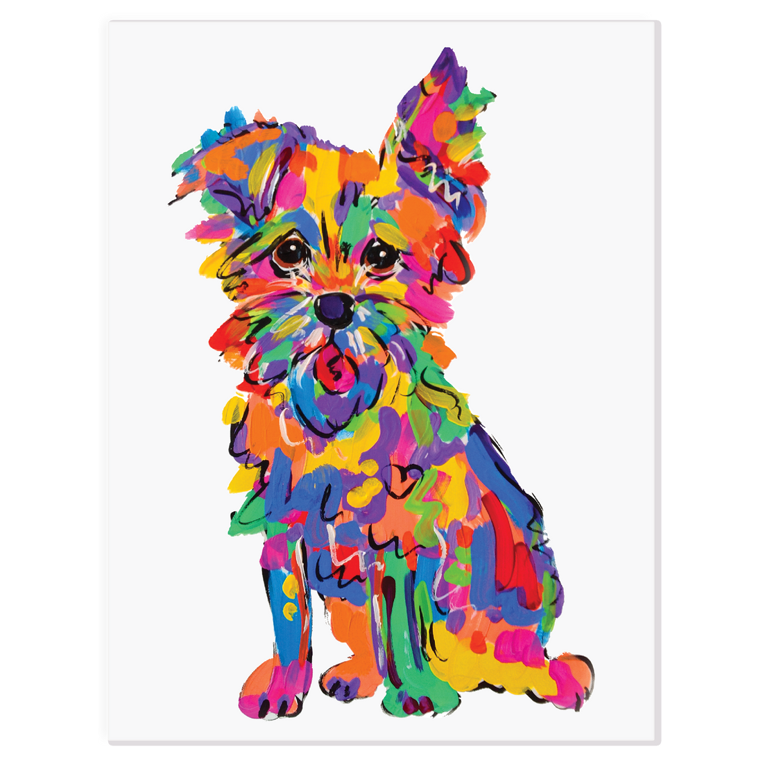 terrier dog painting by debby carman in rainbow icanvas