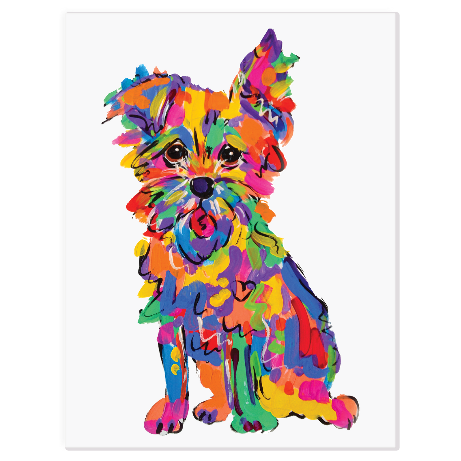 terrier dog painting by debby carman in rainbow icanvas