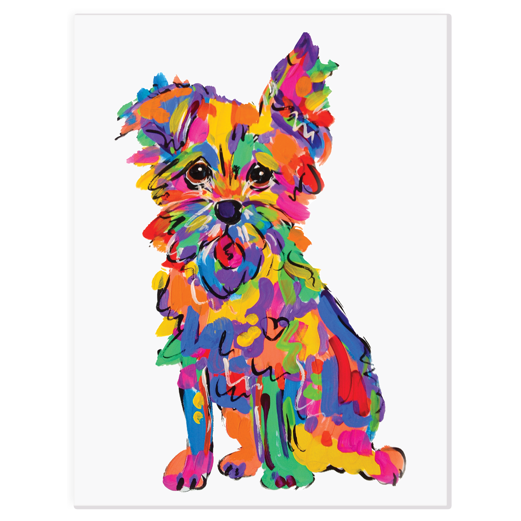 terrier dog painting by debby carman in rainbow icanvas