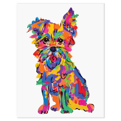 terrier dog painting by debby carman in rainbow icanvas