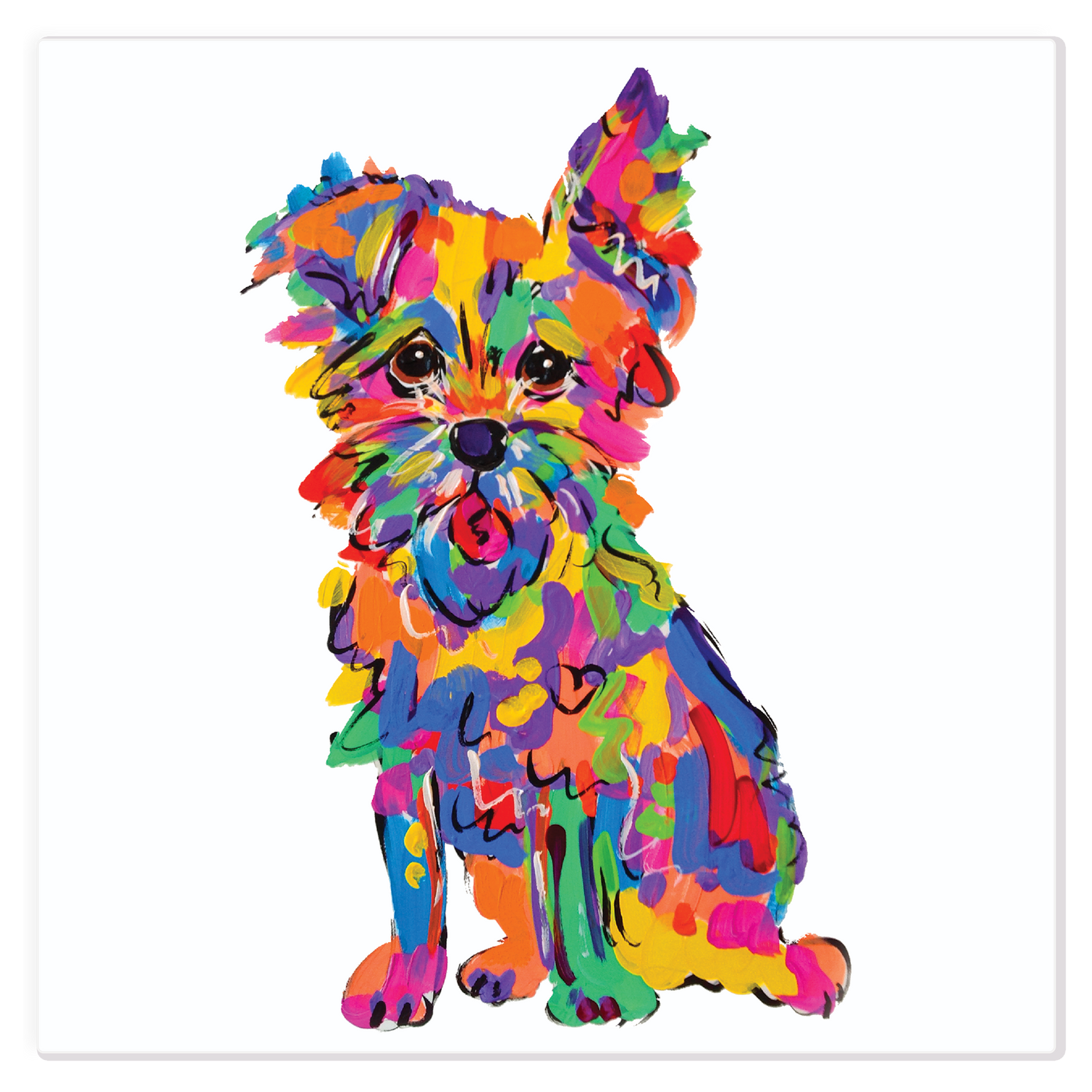 terrier painting in square icanvas wall decor by debby carman