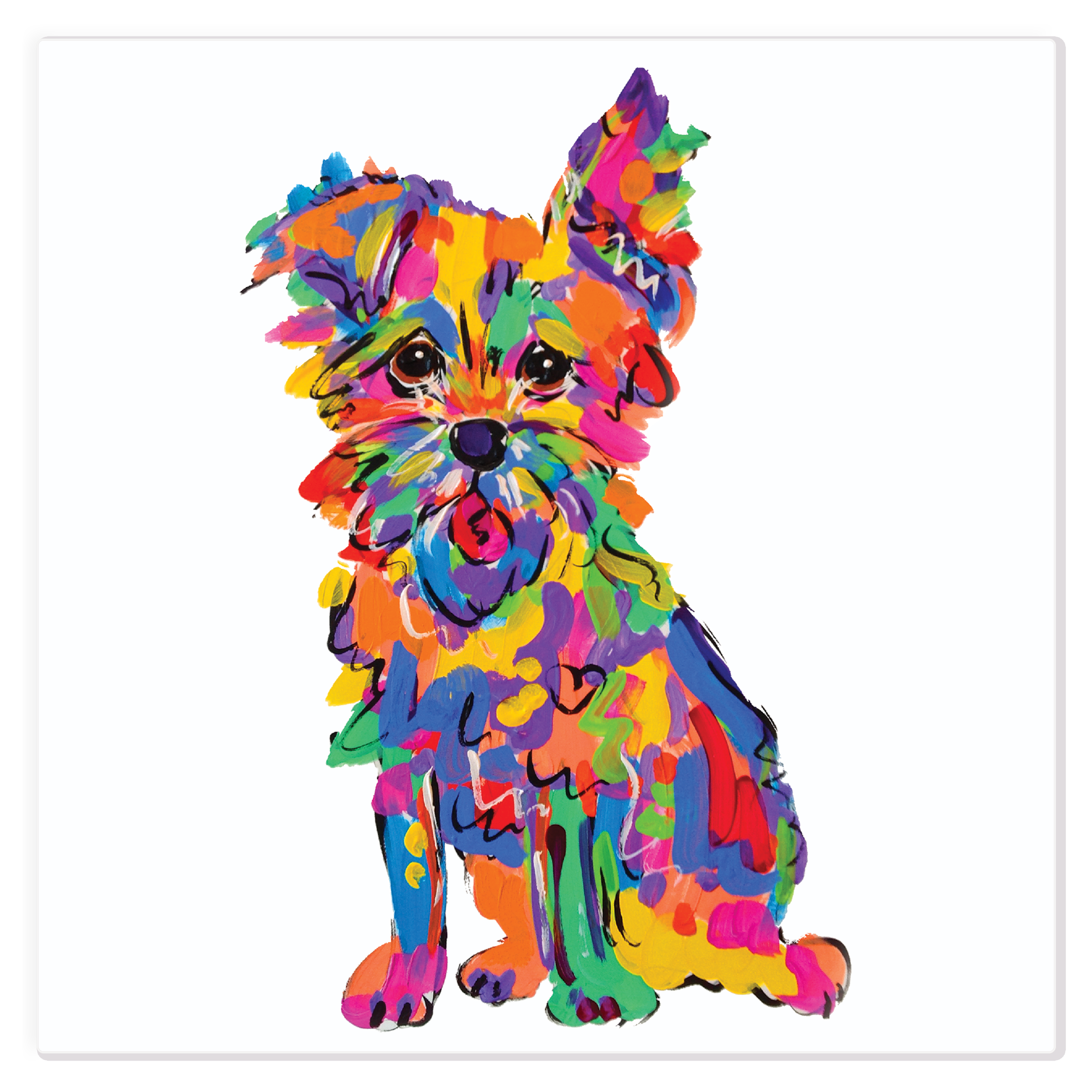 terrier painting in square icanvas wall decor by debby carman