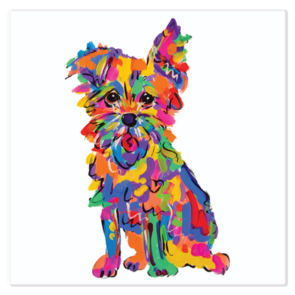 terrier painting in square icanvas wall decor by debby carman