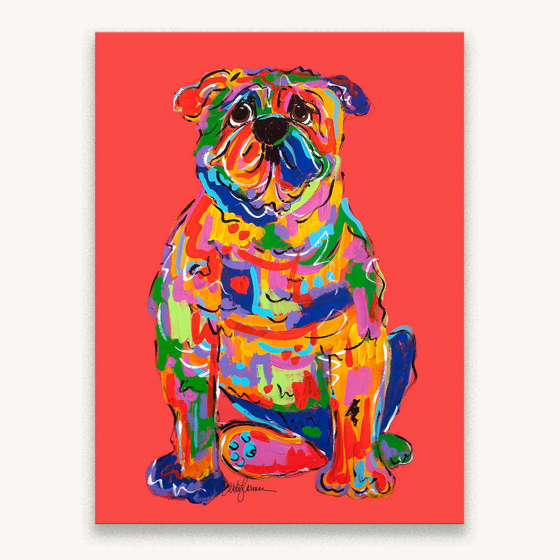 Rainbow Bulldog &quot;Thunderboom-Ton&quot; by Debby Carman, Faux Paw Productions