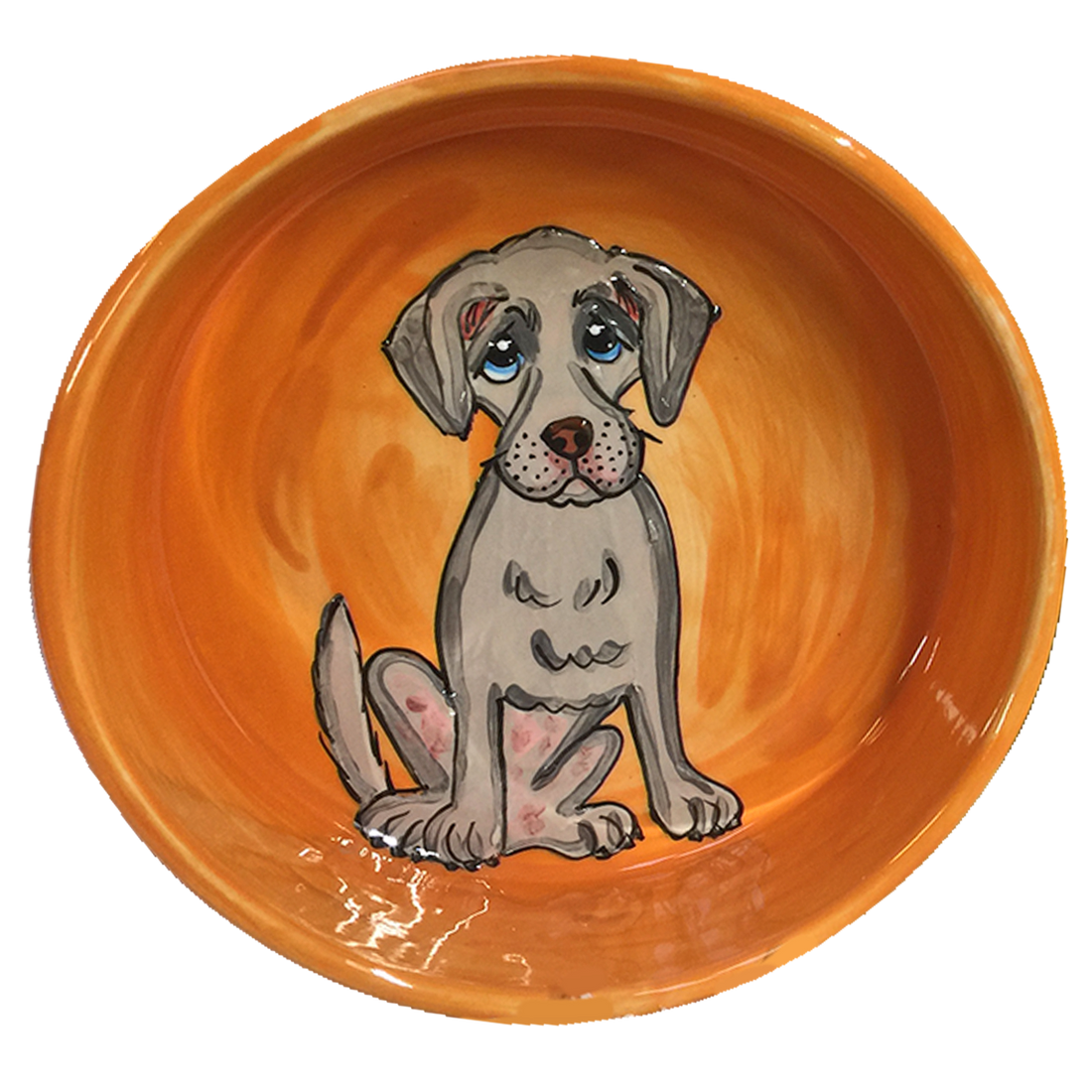 Weimaraner Personalized Ceramic Dog Bowl