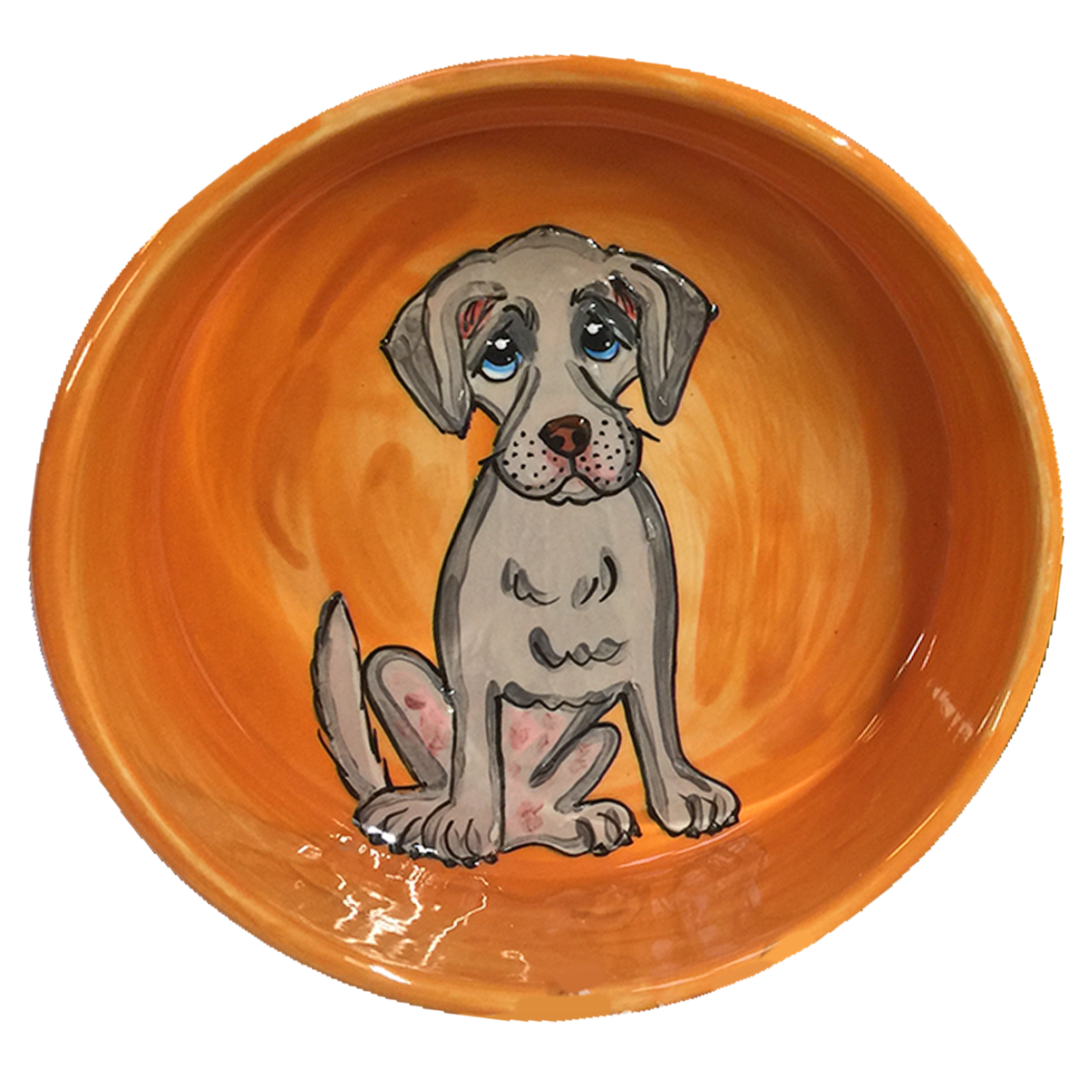 Weimaraner Personalized Ceramic Dog Bowl