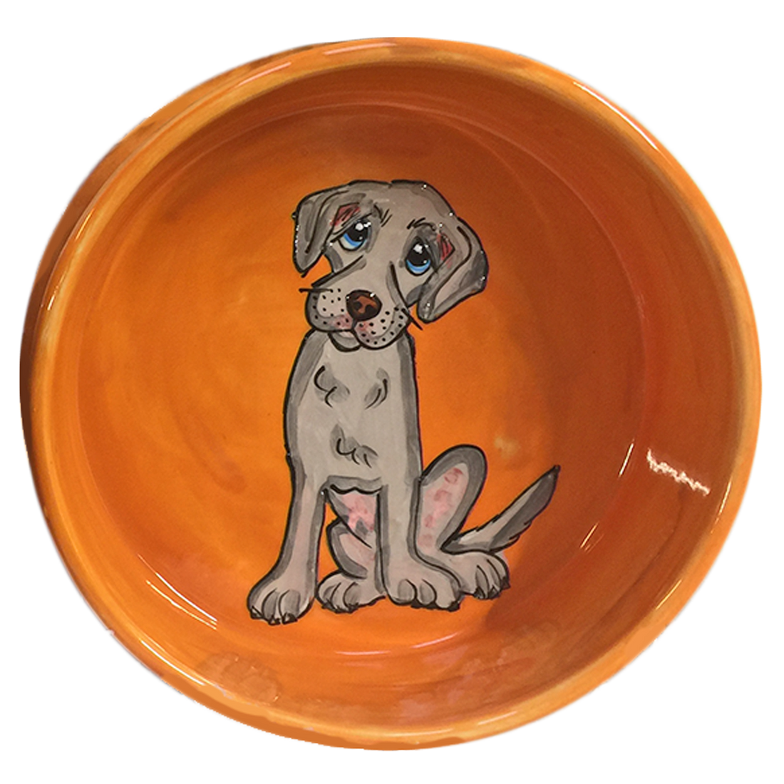 Weimaraner Personalized Ceramic Dog Bowl