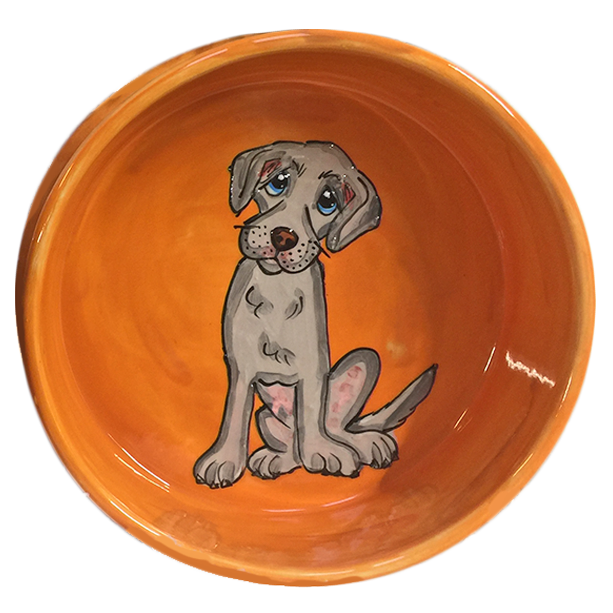 Weimaraner Personalized Ceramic Dog Bowl